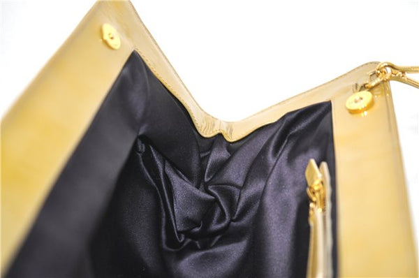 Authentic MIU MIU Enamel Shoulder Cross Body Bag Purse Yellow J1979