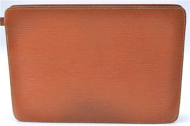 Authentic Louis Vuitton Epi Pochette Homme Clutch Bag Brown M52528 LV J1981
