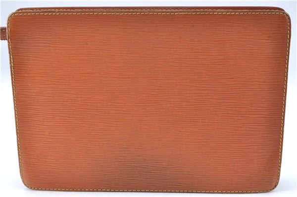 Authentic Louis Vuitton Epi Pochette Homme Clutch Bag Brown M52528 LV J1981