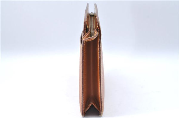 Authentic Louis Vuitton Epi Pochette Homme Clutch Bag Brown M52528 LV J1981