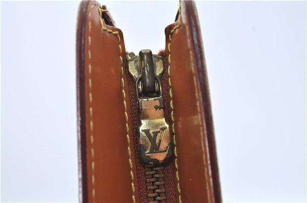 Authentic Louis Vuitton Epi Pochette Homme Clutch Bag Brown M52528 LV J1981