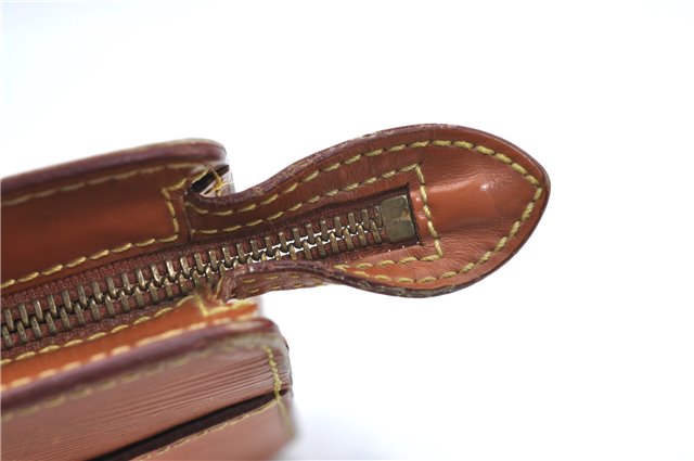 Authentic Louis Vuitton Epi Pochette Homme Clutch Bag Brown M52528 LV J1981