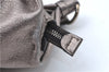 Authentic Ferragamo Gancini Tassel Leather Shoulder Bag Silver J1984