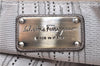 Authentic Ferragamo Gancini Tassel Leather Shoulder Bag Silver J1984