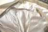 Authentic Ferragamo Gancini Tassel Leather Shoulder Bag Silver J1984