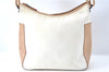 Auth GUCCI Jumbo GG Shoulder Hand Bag Purse Canvas Leather 0013766 White J1986