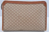 Authentic CELINE Macadam Blason Pattern Clutch Hand Bag PVC Leather Beige J1987