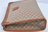 Authentic CELINE Macadam Blason Pattern Clutch Hand Bag PVC Leather Beige J1987