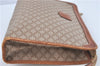 Authentic CELINE Macadam Blason Pattern Clutch Hand Bag PVC Leather Beige J1987