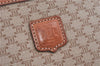 Authentic CELINE Macadam Blason Pattern Clutch Hand Bag PVC Leather Beige J1987