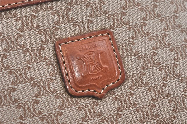 Authentic CELINE Macadam Blason Pattern Clutch Hand Bag PVC Leather Beige J1987