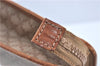 Authentic CELINE Macadam Blason Pattern Clutch Hand Bag PVC Leather Beige J1987