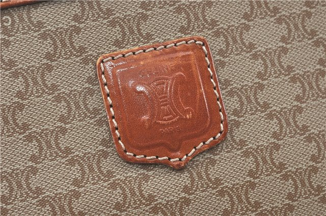 Authentic CELINE Macadam Blason Pattern Clutch Hand Bag PVC Leather Beige J1988