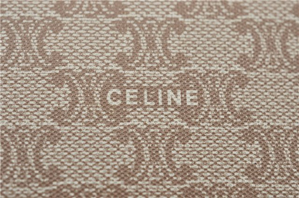 Authentic CELINE Macadam Blason Pattern Clutch Hand Bag PVC Leather Beige J1988