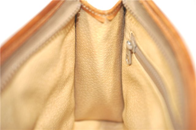 Authentic CELINE Macadam Blason Pattern Clutch Hand Bag PVC Leather Beige J1988