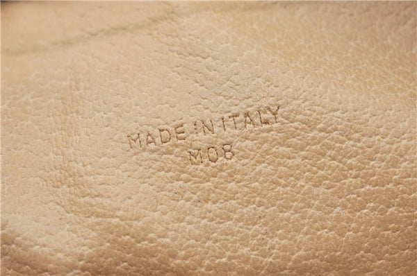 Authentic CELINE Macadam Blason Pattern Clutch Hand Bag PVC Leather Beige J1988