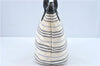 Authentic BURBERRY Vintage Canvas Leather Shoulder Tote Bag Ivory Navy J1990