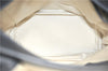 Authentic BURBERRY Vintage Canvas Leather Shoulder Tote Bag Ivory Navy J1990