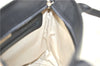 Authentic BURBERRY Vintage Canvas Leather Shoulder Tote Bag Ivory Navy J1990