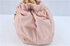Auth Salvatore Ferragamo Vara Nylon Enamel 2Way Shoulder Hand Bag Pink SF J1992