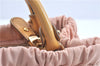 Auth Salvatore Ferragamo Vara Nylon Enamel 2Way Shoulder Hand Bag Pink SF J1992