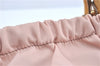 Auth Salvatore Ferragamo Vara Nylon Enamel 2Way Shoulder Hand Bag Pink SF J1992