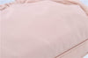 Auth Salvatore Ferragamo Vara Nylon Enamel 2Way Shoulder Hand Bag Pink SF J1992