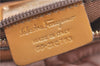 Auth Salvatore Ferragamo Vara Nylon Enamel 2Way Shoulder Hand Bag Pink SF J1992