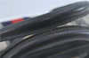 Authentic GUCCI Sherry Line Hand Boston Bag GG PVC Leather Navy Blue Junk J1996