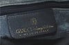 Authentic GUCCI Sherry Line Hand Boston Bag GG PVC Leather Navy Blue Junk J1996