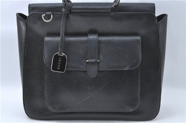 Authentic GUCCI 2Way Shoulder Cross Body Hand Bag Purse Leather Black Junk J1997