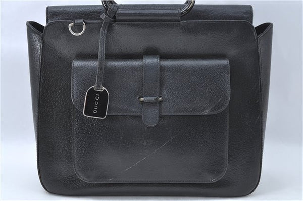 Authentic GUCCI 2Way Shoulder Cross Body Hand Bag Purse Leather Black Junk J1997