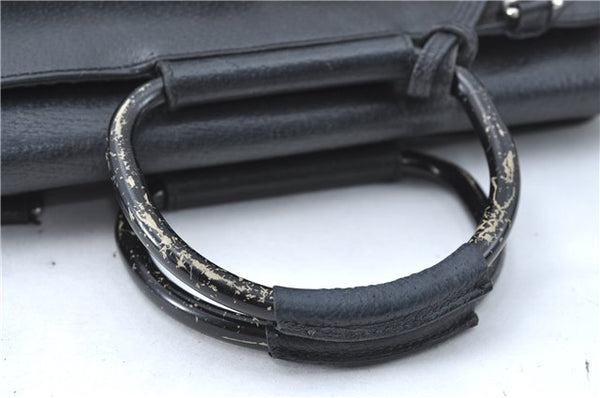 Authentic GUCCI 2Way Shoulder Cross Body Hand Bag Purse Leather Black Junk J1997