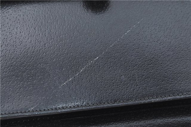 Authentic GUCCI 2Way Shoulder Cross Body Hand Bag Purse Leather Black Junk J1997