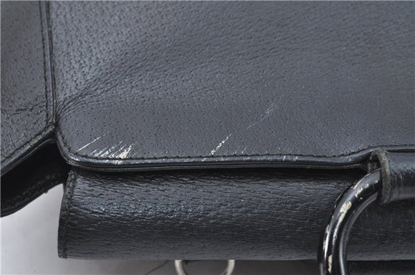 Authentic GUCCI 2Way Shoulder Cross Body Hand Bag Purse Leather Black Junk J1997