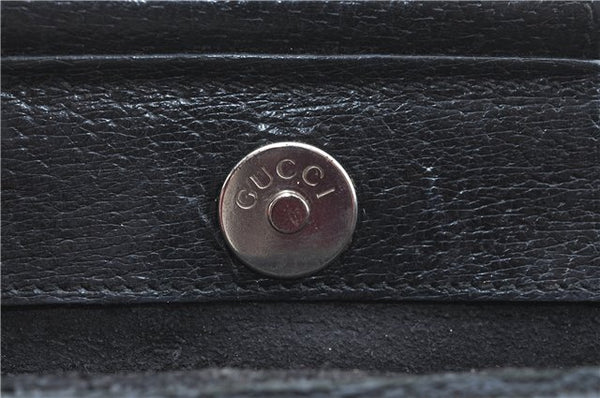 Authentic GUCCI 2Way Shoulder Cross Body Hand Bag Purse Leather Black Junk J1997