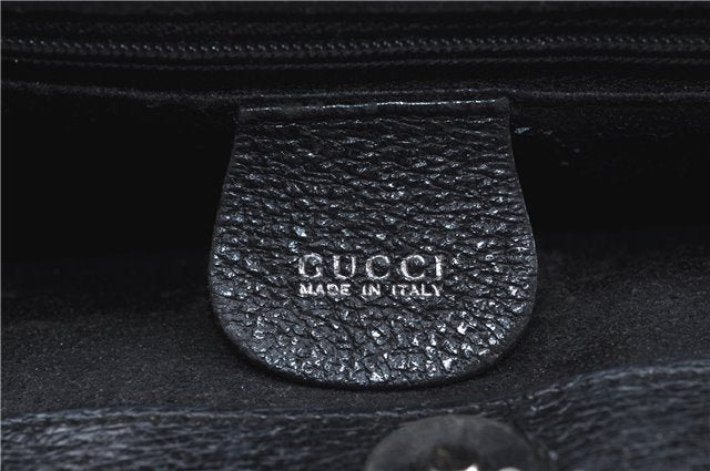 Authentic GUCCI 2Way Shoulder Cross Body Hand Bag Purse Leather Black Junk J1997