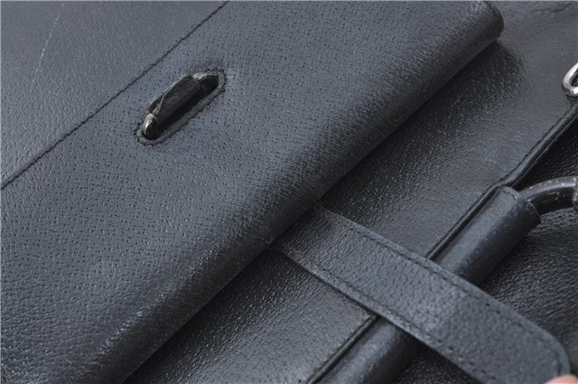 Authentic GUCCI 2Way Shoulder Cross Body Hand Bag Purse Leather Black Junk J1997