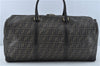 Authentic FENDI Zucca Travel Boston Bag PVC Leather Brown Black  J1998