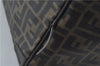 Authentic FENDI Zucca Travel Boston Bag PVC Leather Brown Black  J1998