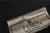 Authentic FENDI Pequin Vanity Case Hand Bag Pouch PVC Leather Brown Black J1999