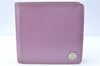 Authentic CHANEL Calf Skin Bifold Wallet Purse Light Purple CC Logo J2005