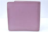 Authentic CHANEL Calf Skin Bifold Wallet Purse Light Purple CC Logo J2005