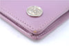 Authentic CHANEL Calf Skin Bifold Wallet Purse Light Purple CC Logo J2005