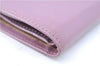 Authentic CHANEL Calf Skin Bifold Wallet Purse Light Purple CC Logo J2005