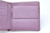 Authentic CHANEL Calf Skin Bifold Wallet Purse Light Purple CC Logo J2005