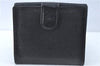 Authentic CHANEL Caviar Skin CC Logo Bifold Wallet Purse Black J2006