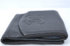 Authentic CHANEL Caviar Skin CC Logo Bifold Wallet Purse Black J2006