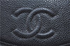 Authentic CHANEL Caviar Skin CC Logo Bifold Wallet Purse Black J2006