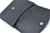 Authentic CHANEL Caviar Skin CC Logo Bifold Wallet Purse Black J2006